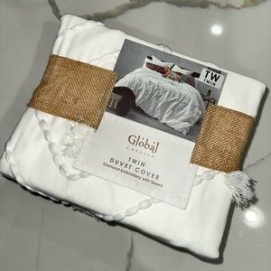 Boho White Duvet Twin Set